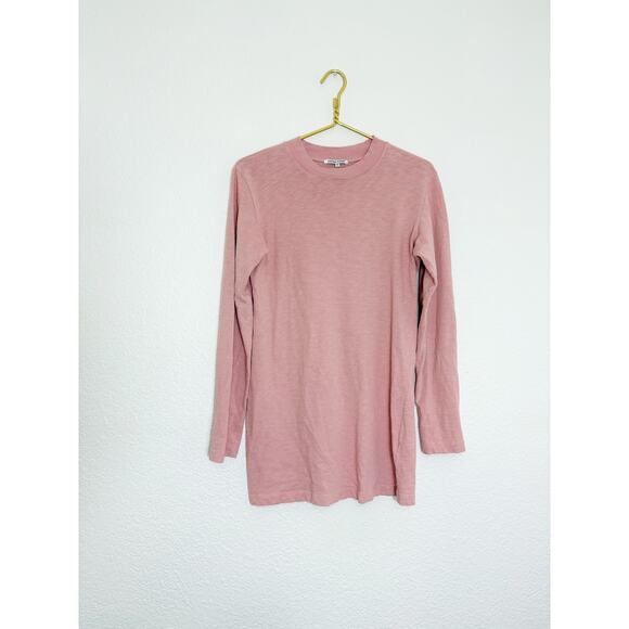 Cotton Citizen Tokyo Long Sleeve Mini Dress Size Small Pink Lightweight Preppy - Picture 3 of 12